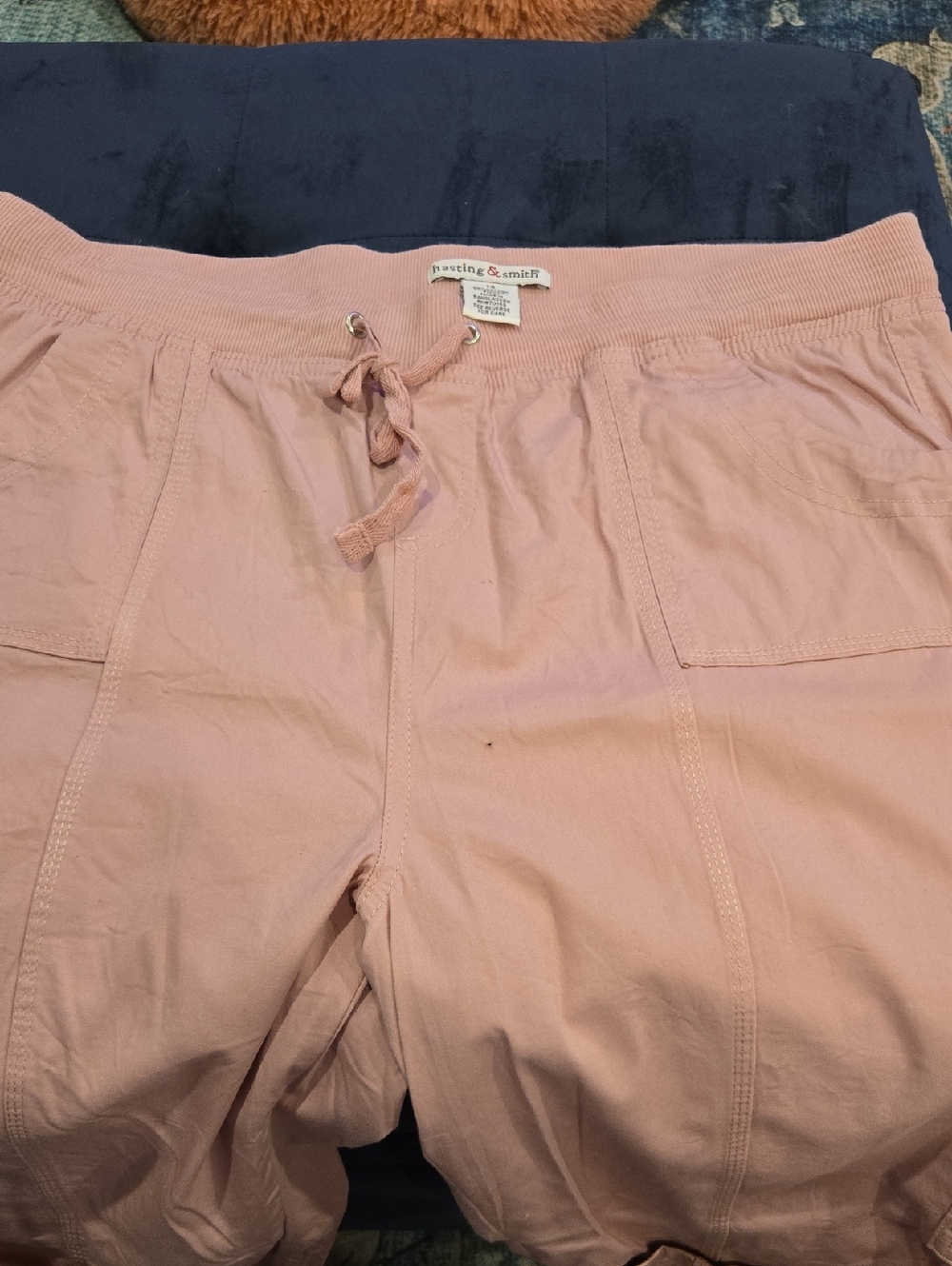Hasting & Smith Pink Drawstring Capris